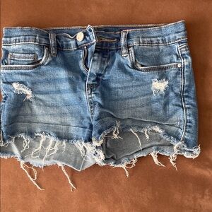 Blank NYC Blue Distressed Jean Shorts